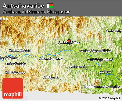 Physical 3D Map of Antsahavaribe