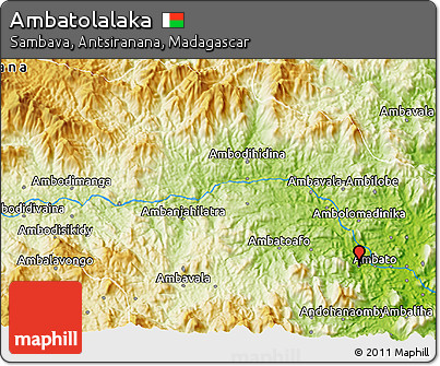 Physical 3D Map of Ambatolalaka