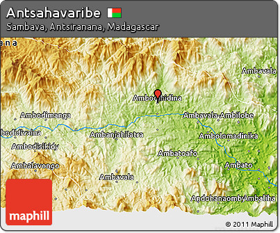 Physical 3D Map of Antsahavaribe