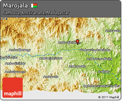 Physical 3D Map of Marojala