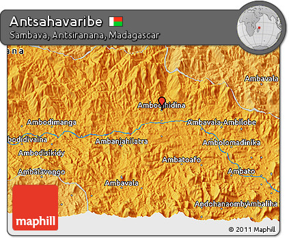Political 3D Map of Antsahavaribe
