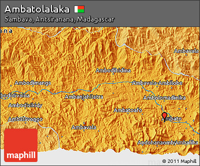 Political 3D Map of Ambatolalaka