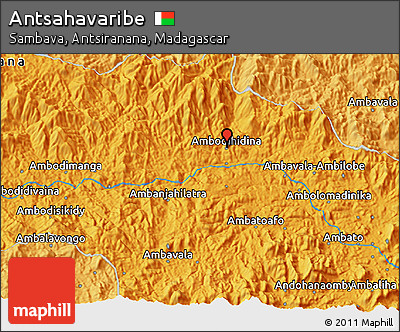 Political 3D Map of Antsahavaribe