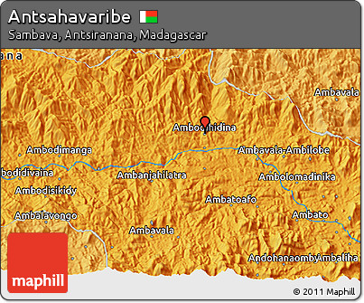 Political 3D Map of Antsahavaribe