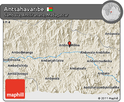 Shaded Relief 3D Map of Antsahavaribe