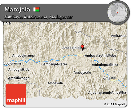Shaded Relief 3D Map of Marojala