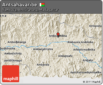 Shaded Relief 3D Map of Antsahavaribe