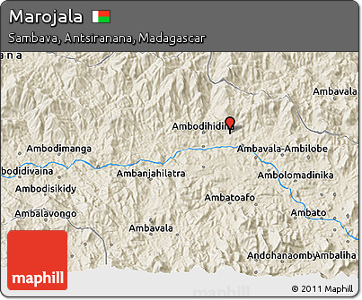 Shaded Relief 3D Map of Marojala