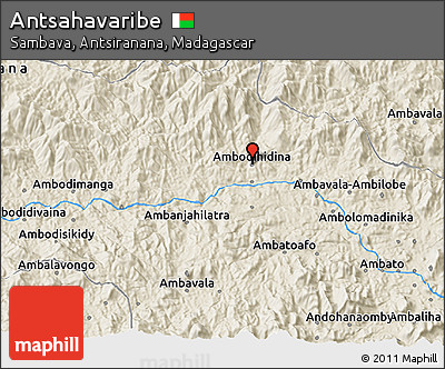 Shaded Relief 3D Map of Antsahavaribe