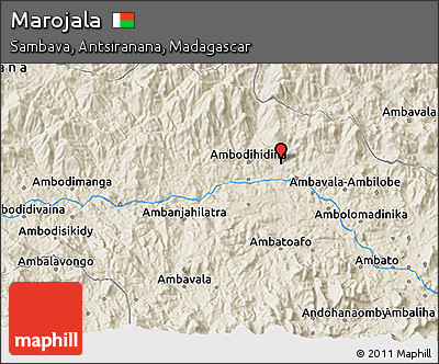 Shaded Relief 3D Map of Marojala