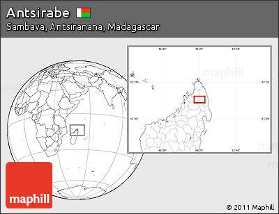 Blank Location Map of Antsirabe
