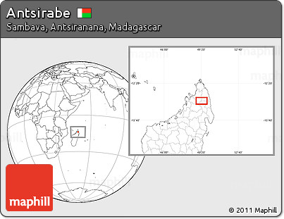 Blank Location Map of Antsirabe