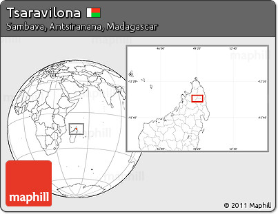 Blank Location Map of Tsaravilona