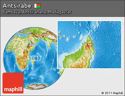 Physical Location Map of Antsirabe