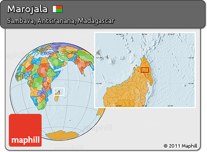 Political Location Map of Marojala