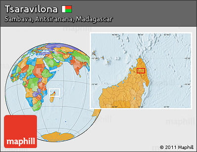 Political Location Map of Tsaravilona