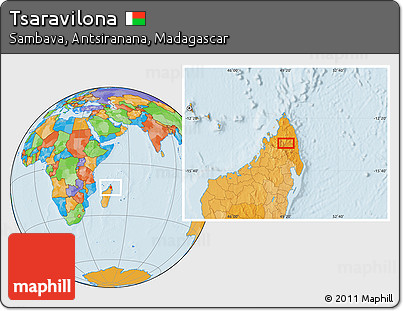 Political Location Map of Tsaravilona