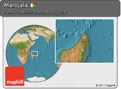 Satellite Location Map of Marojala