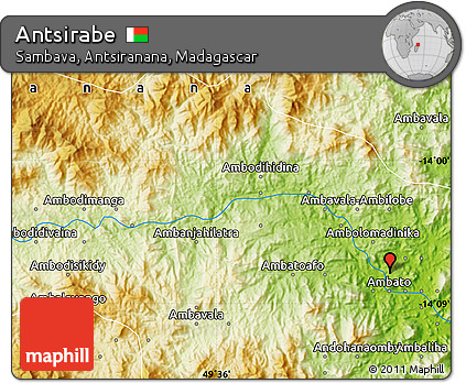 Physical Map of Antsirabe