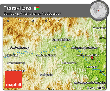 Physical Map of Tsaravilona