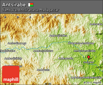 Physical Map of Antsirabe