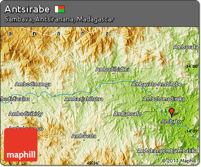 Physical Map of Antsirabe