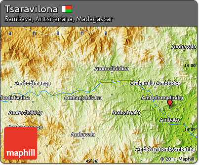 Physical Map of Tsaravilona