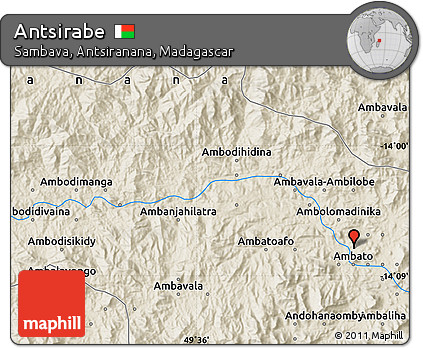 Shaded Relief Map of Antsirabe