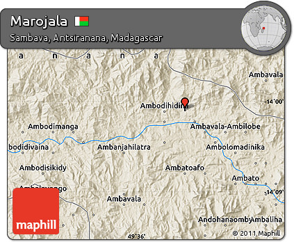 Shaded Relief Map of Marojala