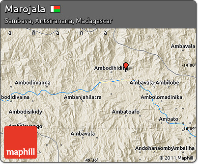 Shaded Relief Map of Marojala