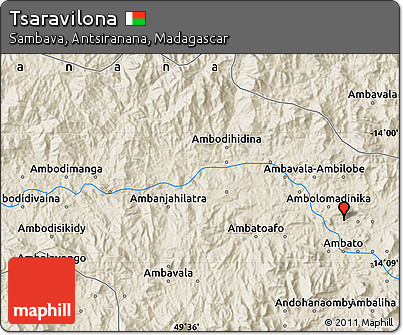 Shaded Relief Map of Tsaravilona