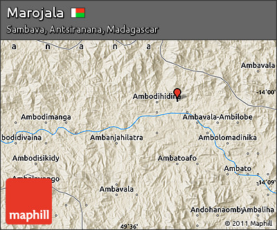 Shaded Relief Map of Marojala