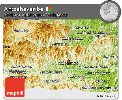 Physical Panoramic Map of Antsahavaribe