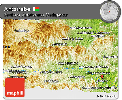 Physical Panoramic Map of Antsirabe