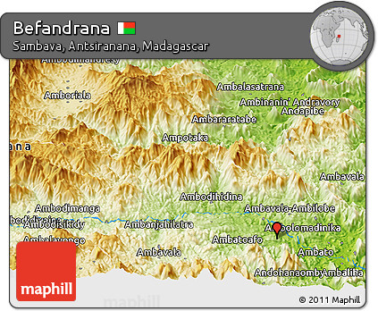Physical Panoramic Map of Befandrana