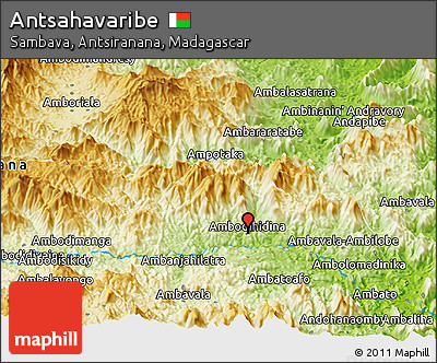 Physical Panoramic Map of Antsahavaribe