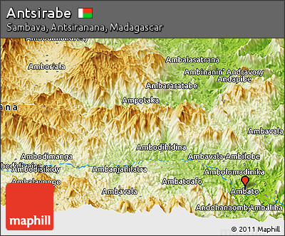 Physical Panoramic Map of Antsirabe