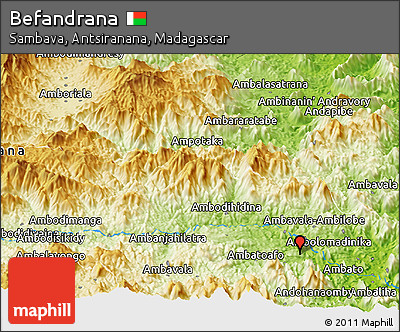 Physical Panoramic Map of Befandrana