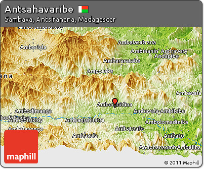 Physical Panoramic Map of Antsahavaribe