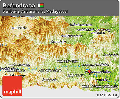 Physical Panoramic Map of Befandrana