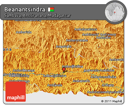 Political Panoramic Map of Beanantsindra