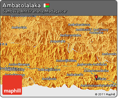 Political Panoramic Map of Ambatolalaka