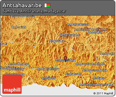 Political Panoramic Map of Antsahavaribe