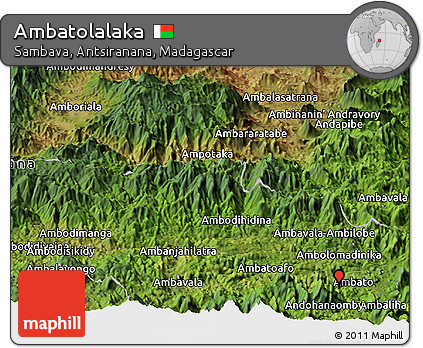 Satellite Panoramic Map of Ambatolalaka
