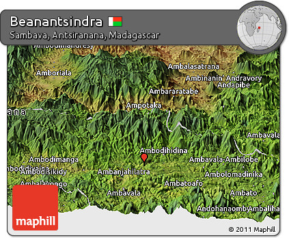 Satellite Panoramic Map of Beanantsindra