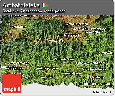 Satellite Panoramic Map of Ambatolalaka