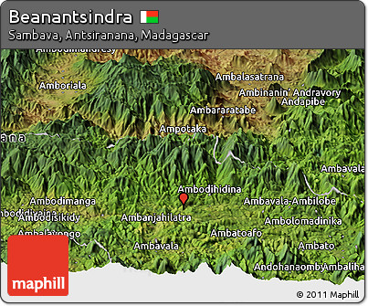 Satellite Panoramic Map of Beanantsindra