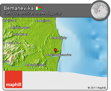 Physical 3D Map of Bemanevika