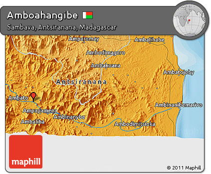 Political 3D Map of Amboahangibe