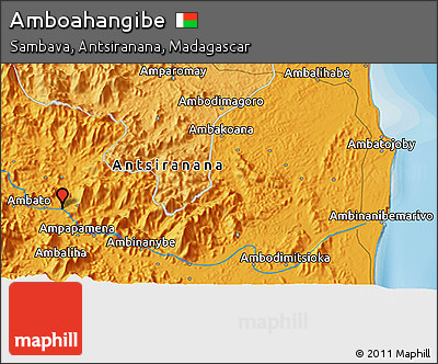 Political 3D Map of Amboahangibe